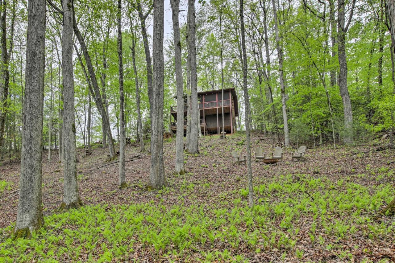 Peaceful Blue Ridge Cabin With Decks And Fire Pit Eksteriør billede
